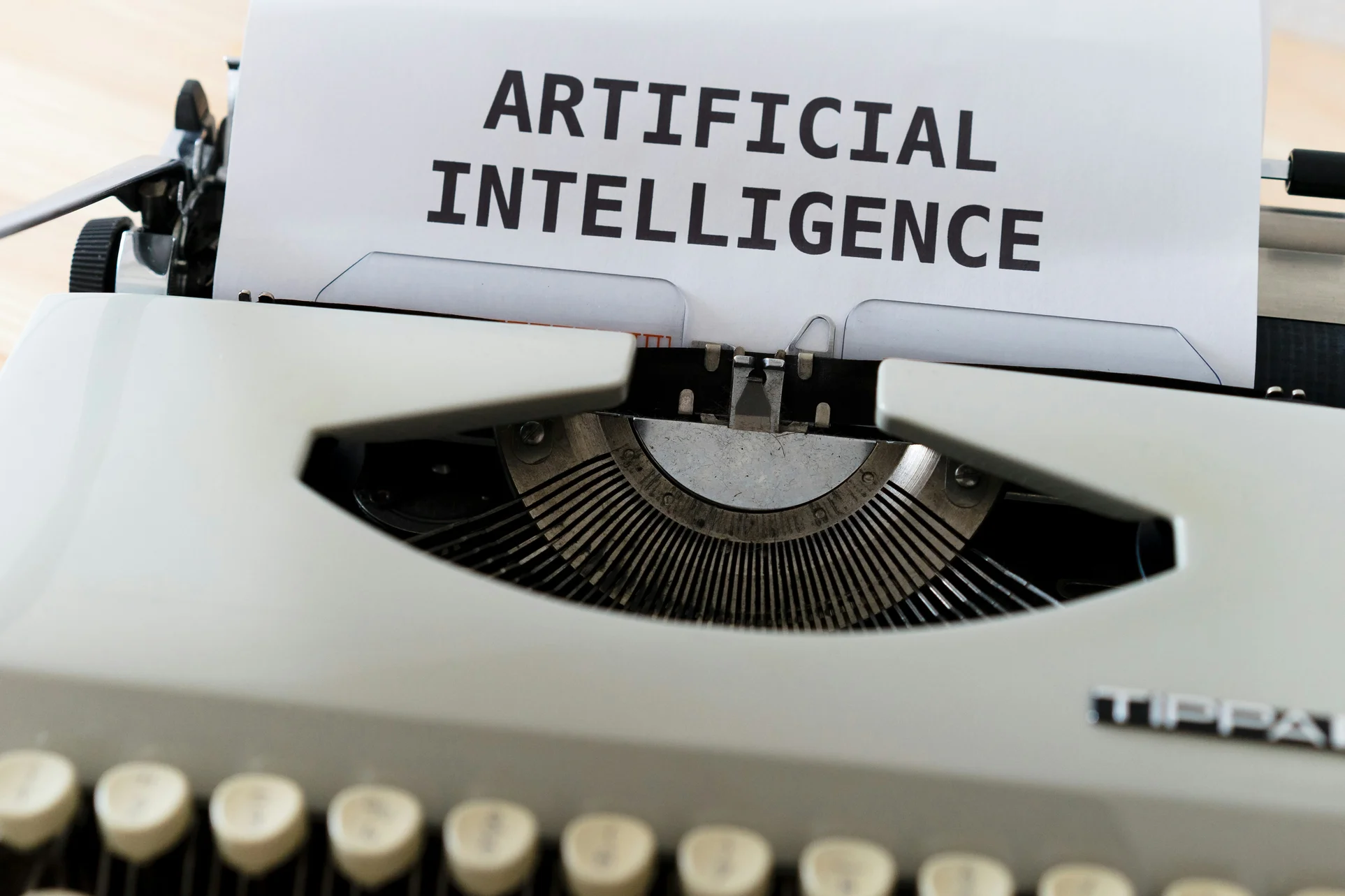Artificial Intelligence en una máquina de escribir.