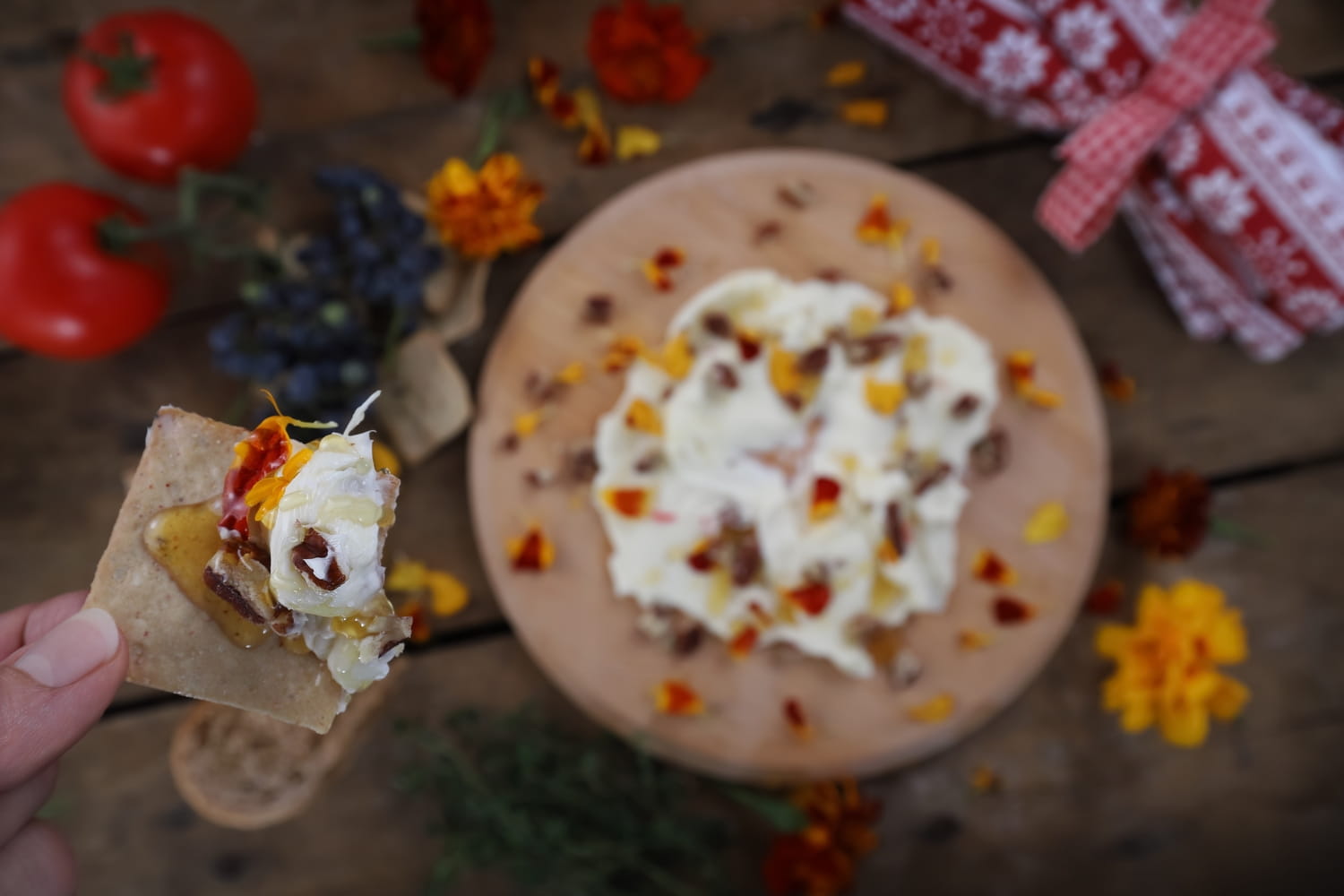 Tablas de mantequilla dulces y saladas