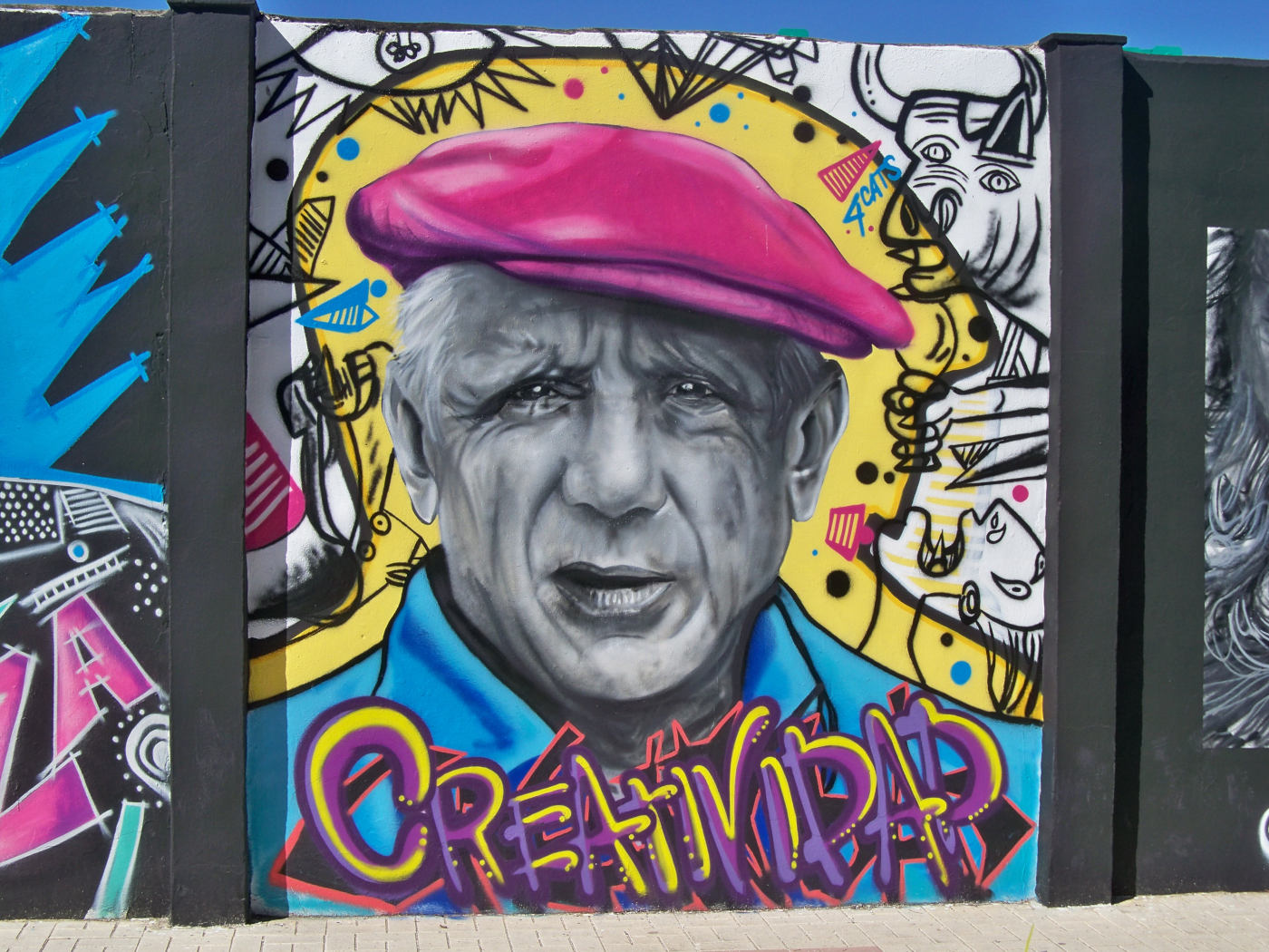 Grafiti retratando a Picasso