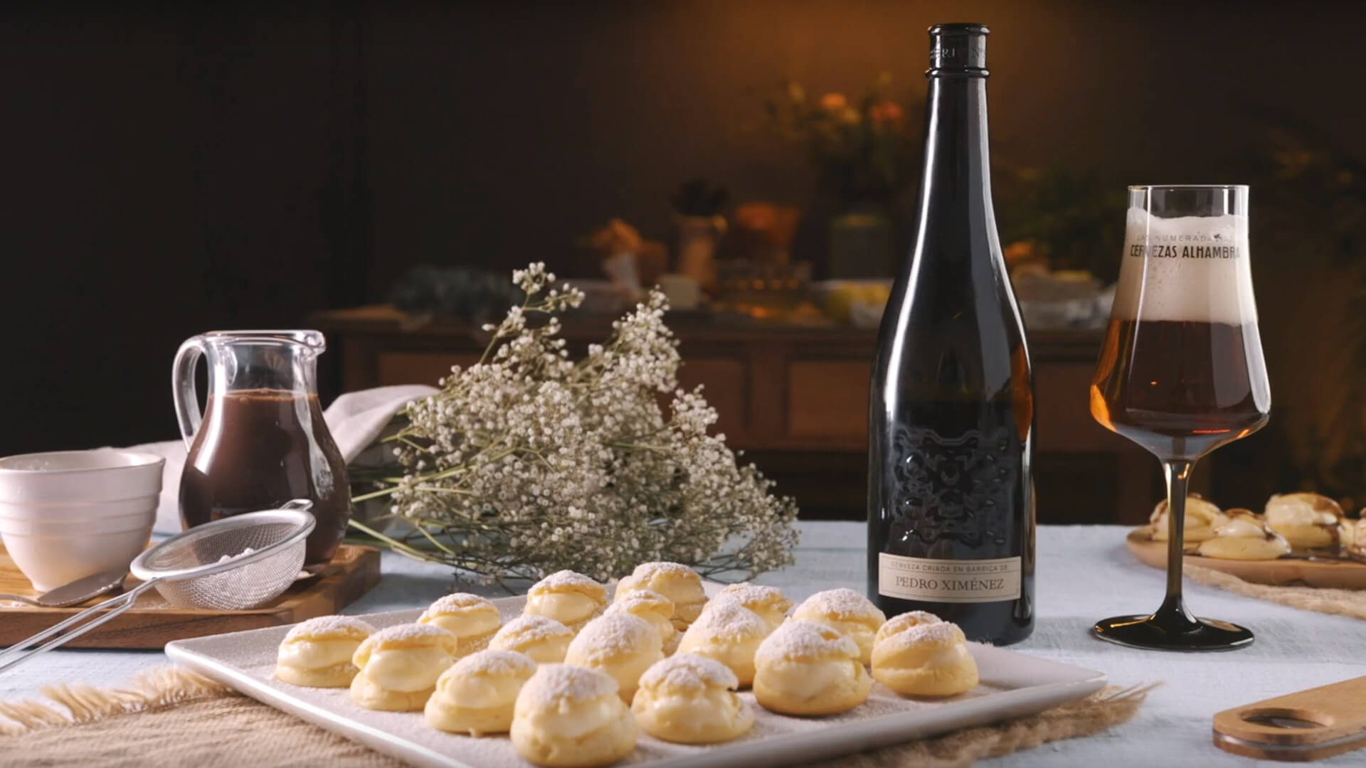 Profiteroles de crema al estilo tradicional