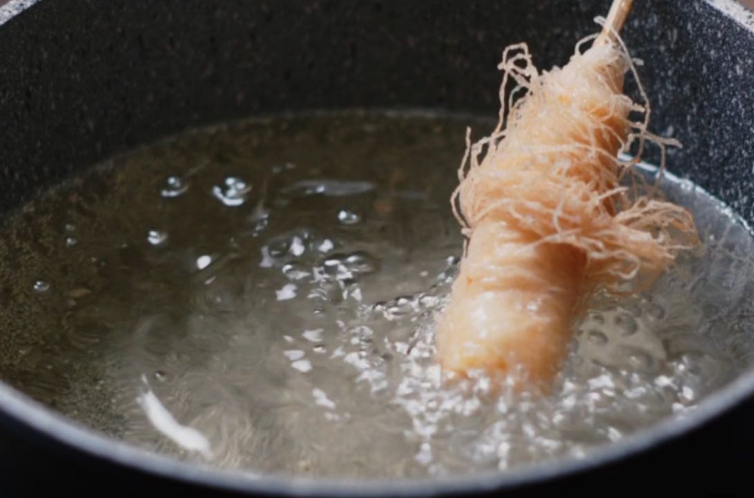 Langostinos kataifi con salsa de mango, el aperitivo más divertido y tropical